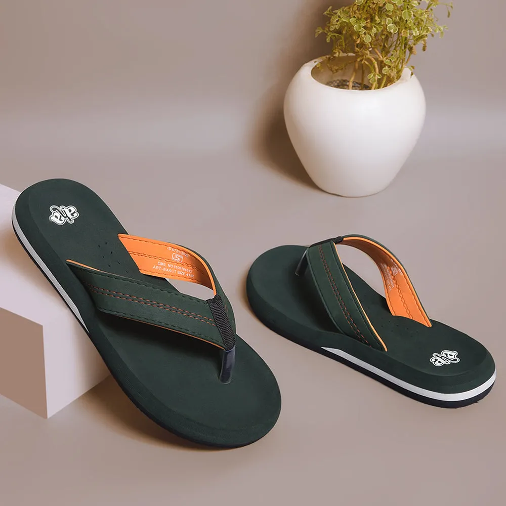 A-HA Olive Green Casual Flip-Flops For Men EXACT By Liberty Sandals Locations Turk And Caicos