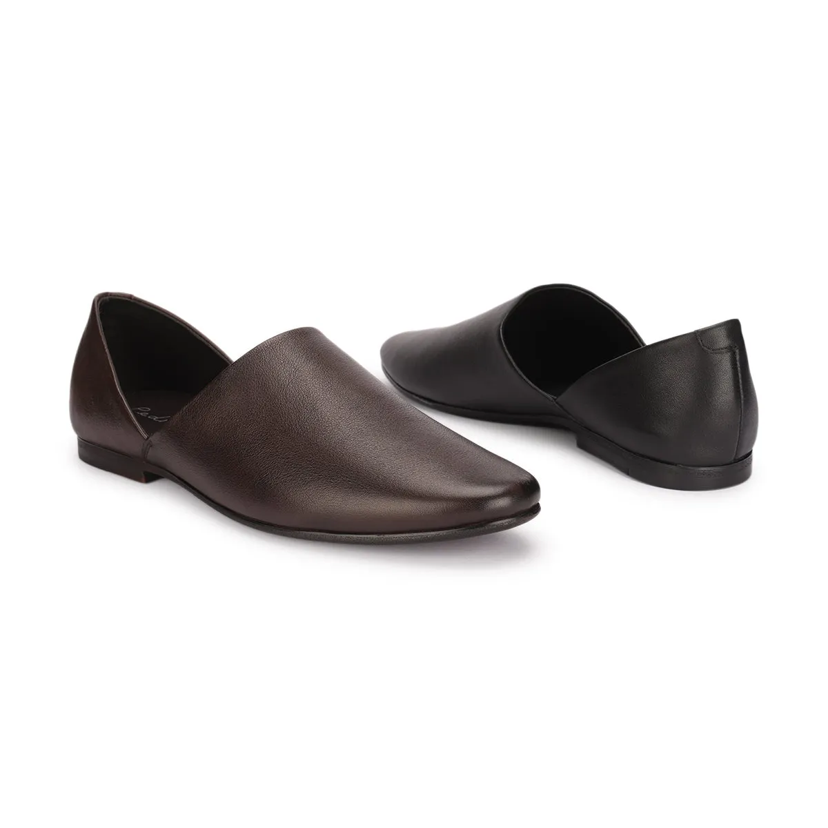 Slip Ons Deals Quentin Premium Leather Ethnic Slip-ons