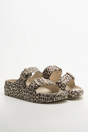 Basketball Shoes Vs Regular Shoes Animal Double Buckle Slides Natural