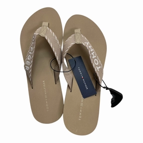 Slip On Business Casual Shoes Sandals Flip Flops By Tommy Hilfiger In Tan, Size:8.5