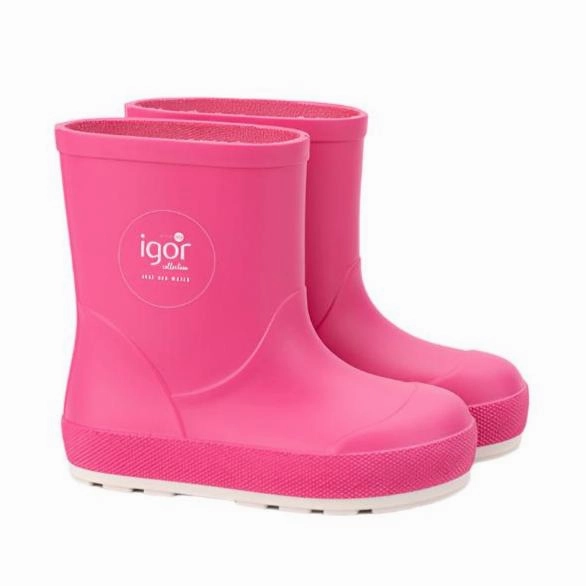 Igor Yogi Nautico Barefoot Rain Boots, Fucsia Latex Thigh High Boots