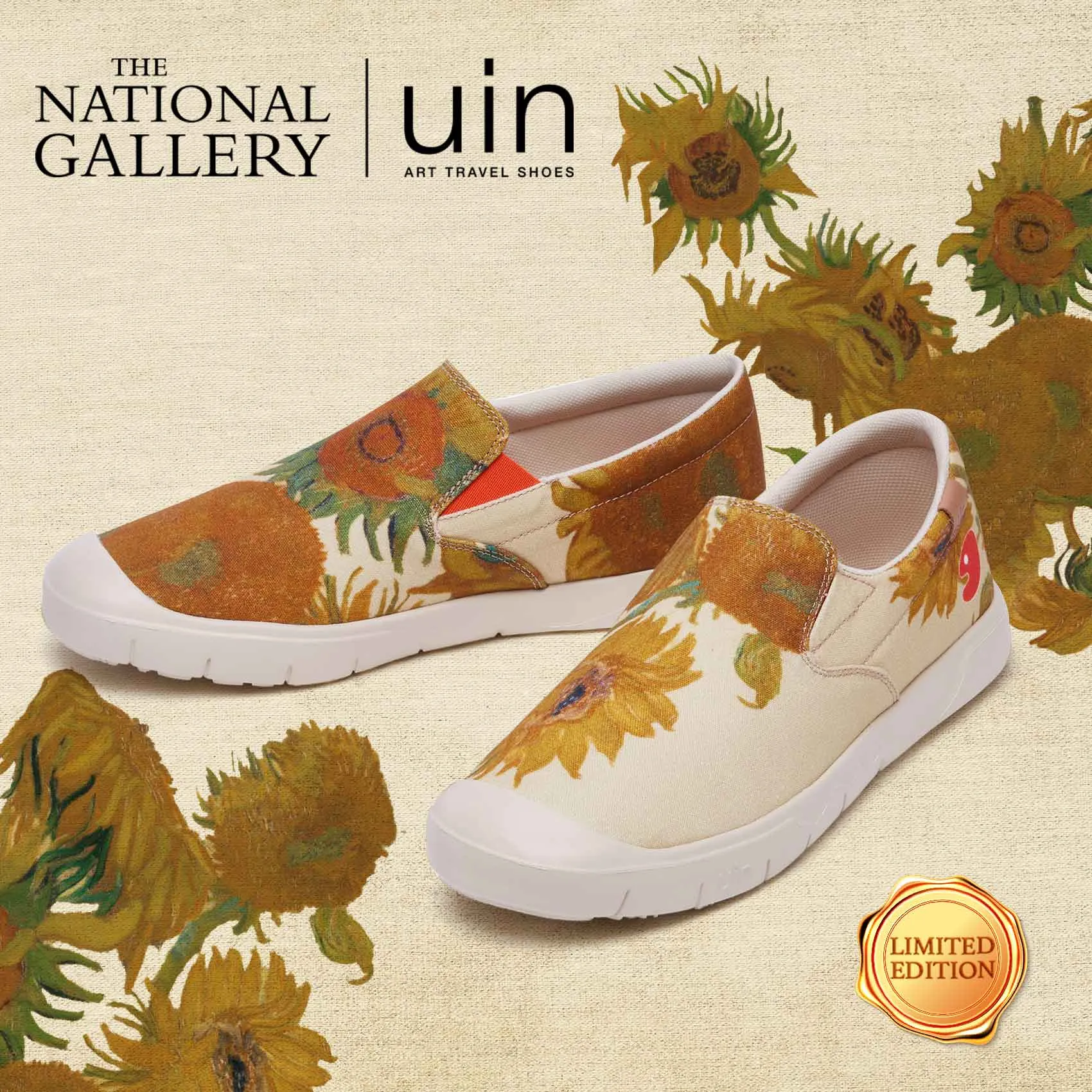 Narrow Sneakers Van Gogh Sunflowers Cadiz Women
