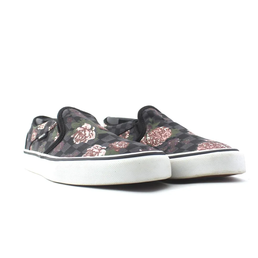 VANS CLASSIC CHECKERBOARD Slip On Shoes No Laces