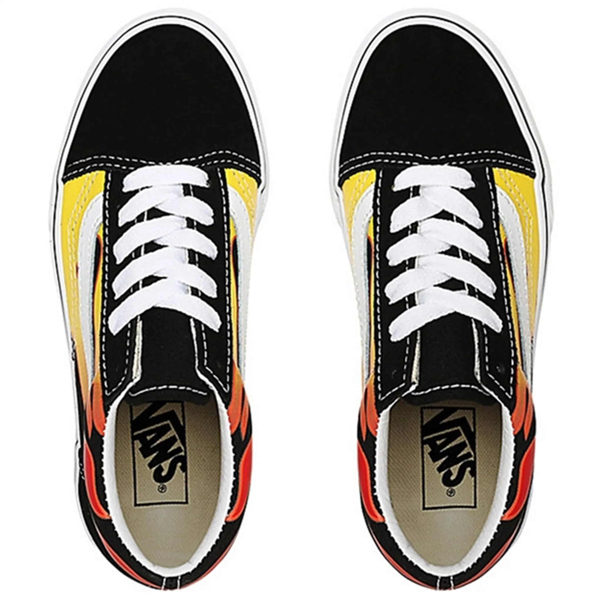 Sneakers For Business Casual VANS UY Old Skool Flame Sneakers Black/True White