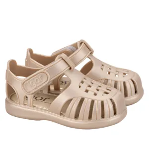 Suede Birkenstock Sandals Igor Girl's Tobby Metal Sandals - Platino