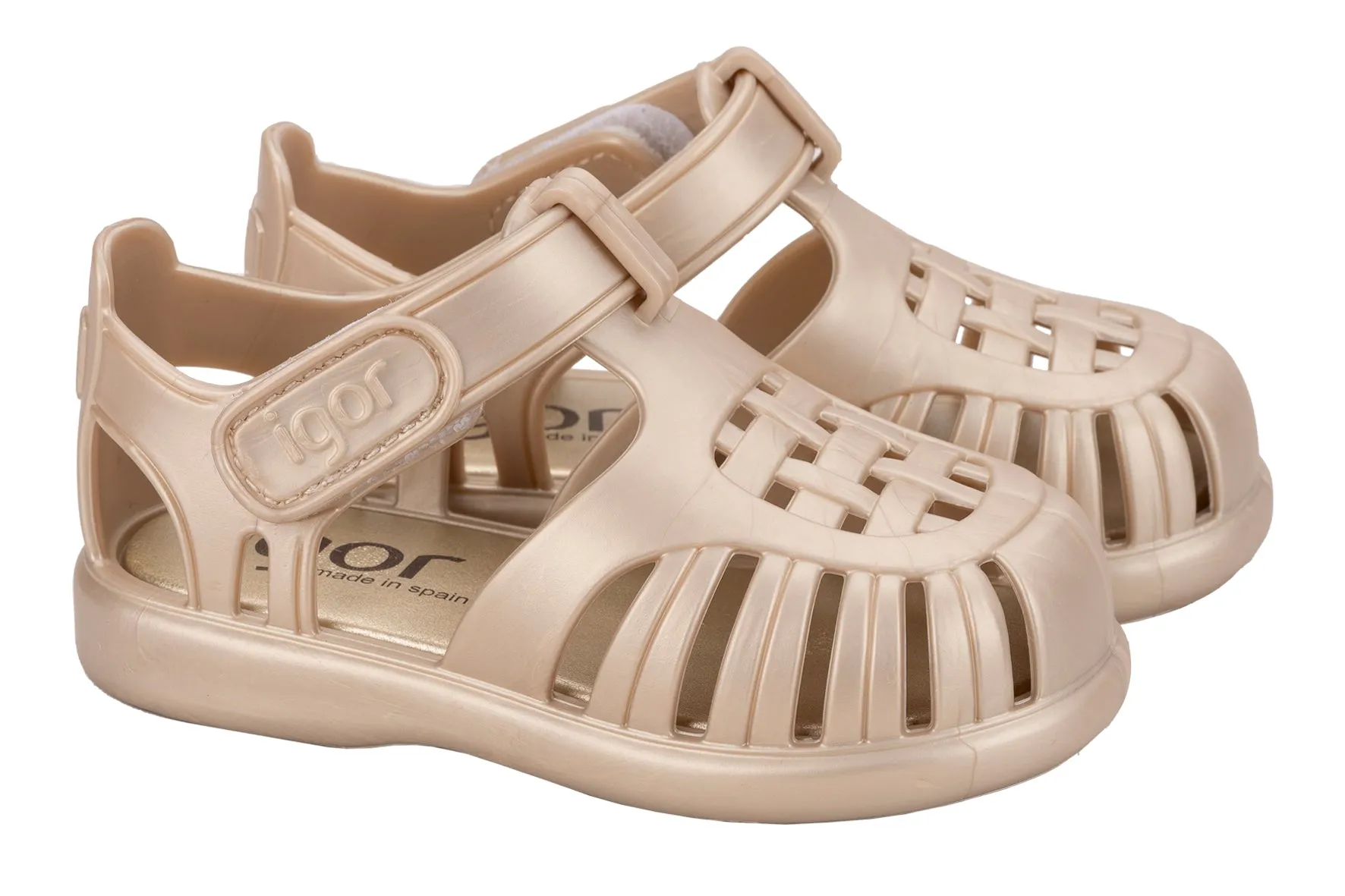 Igor Girl's Tobby Metal Sandals - Platino Sandals Ochi Reviews
