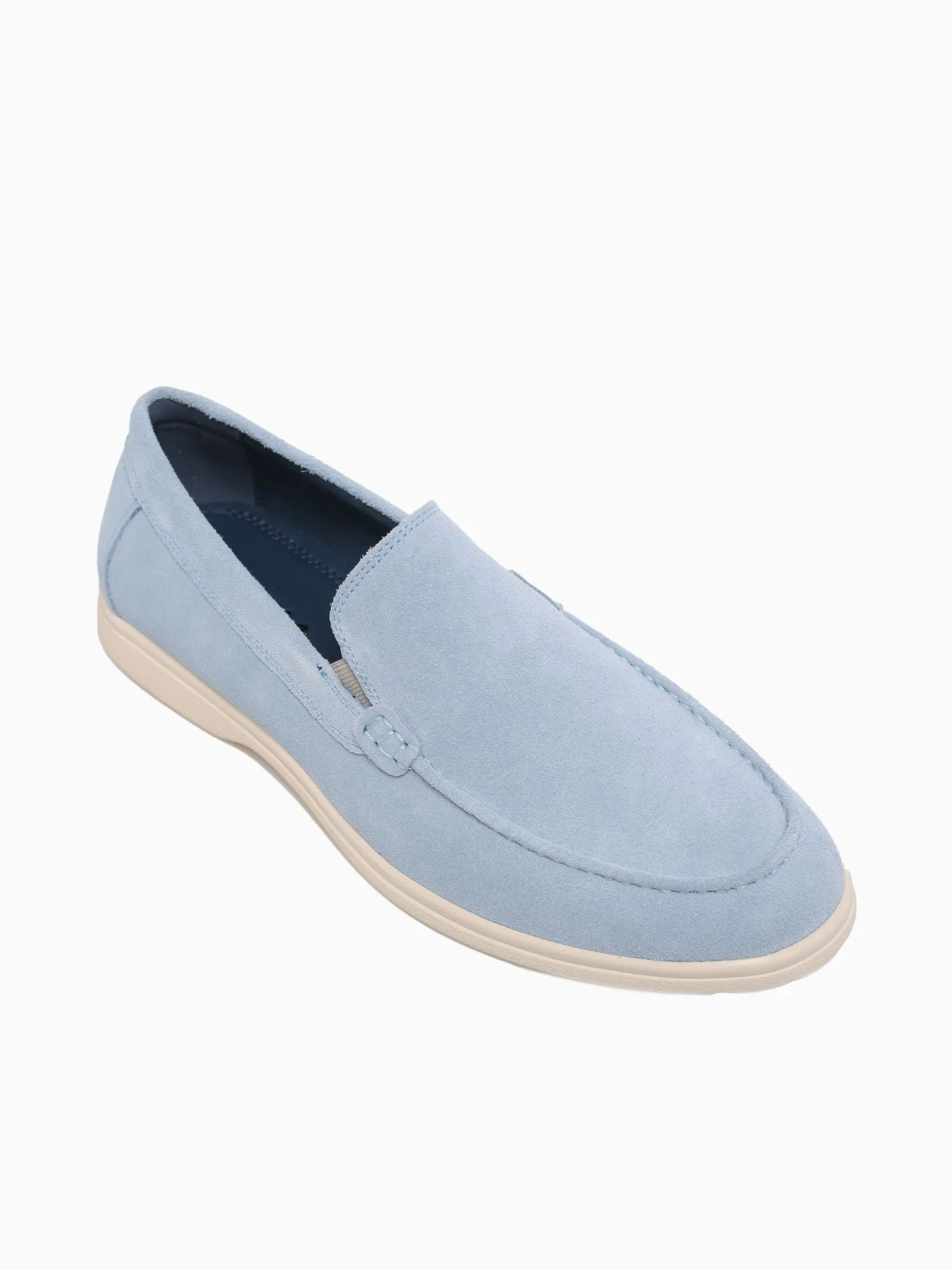 Suede Slip On Loafers Viserys Lt Blue Suede
