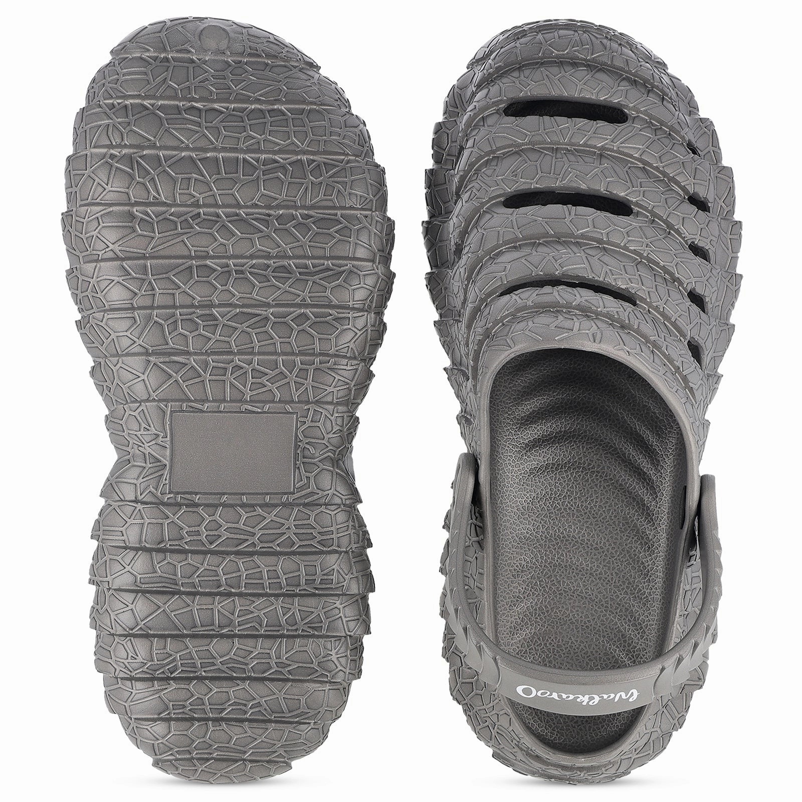 D'lites Slip On D'lites Slip Ons Slip-on Walkaroo Men's Clogs  - WC8761 Dark Grey