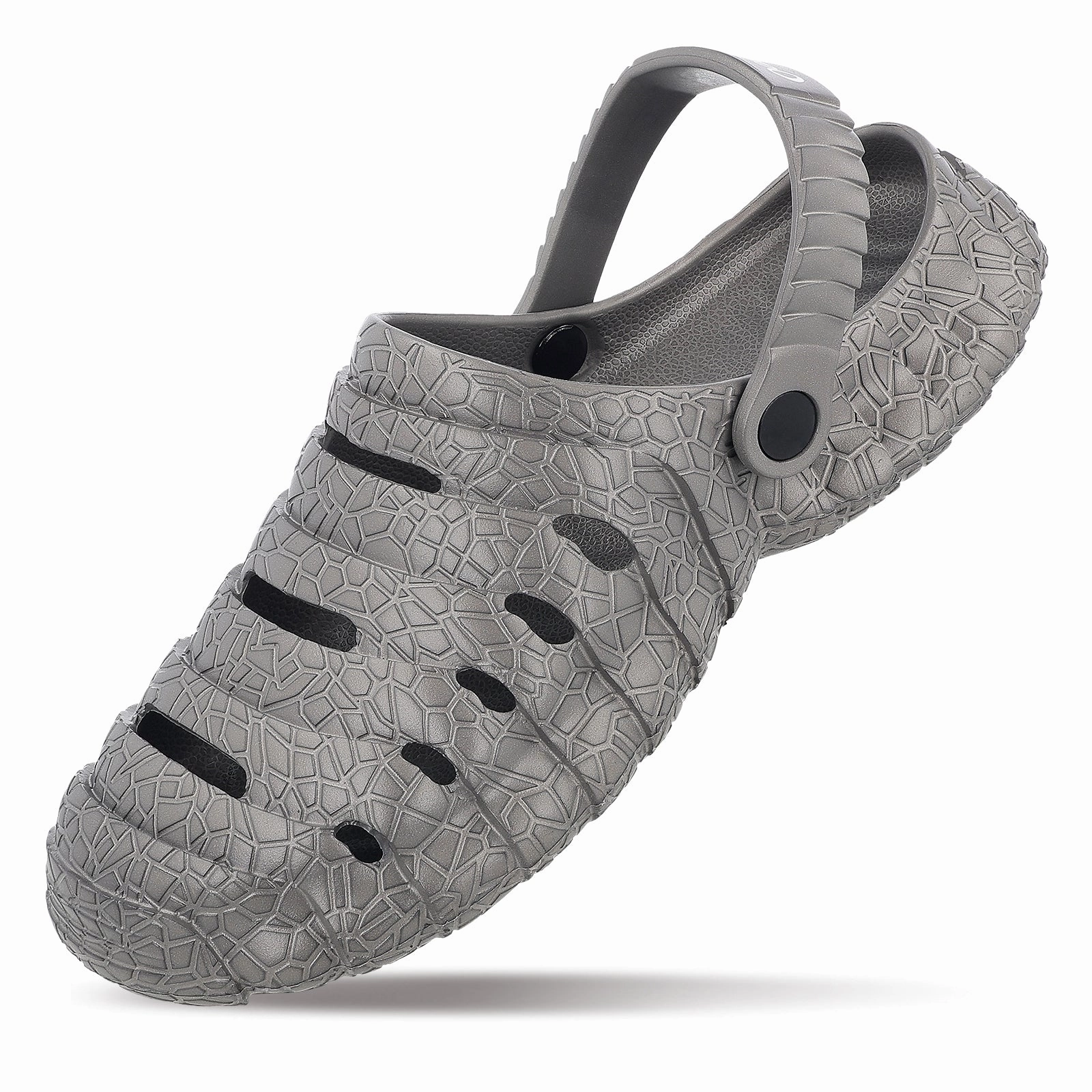 Wide Width Slip-on Sneakers Walkaroo Men's Clogs  - WC8761 Dark Grey