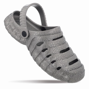 Walkaroo Men's Clogs  - WC8761 Dark Grey New Balance Slip Ons