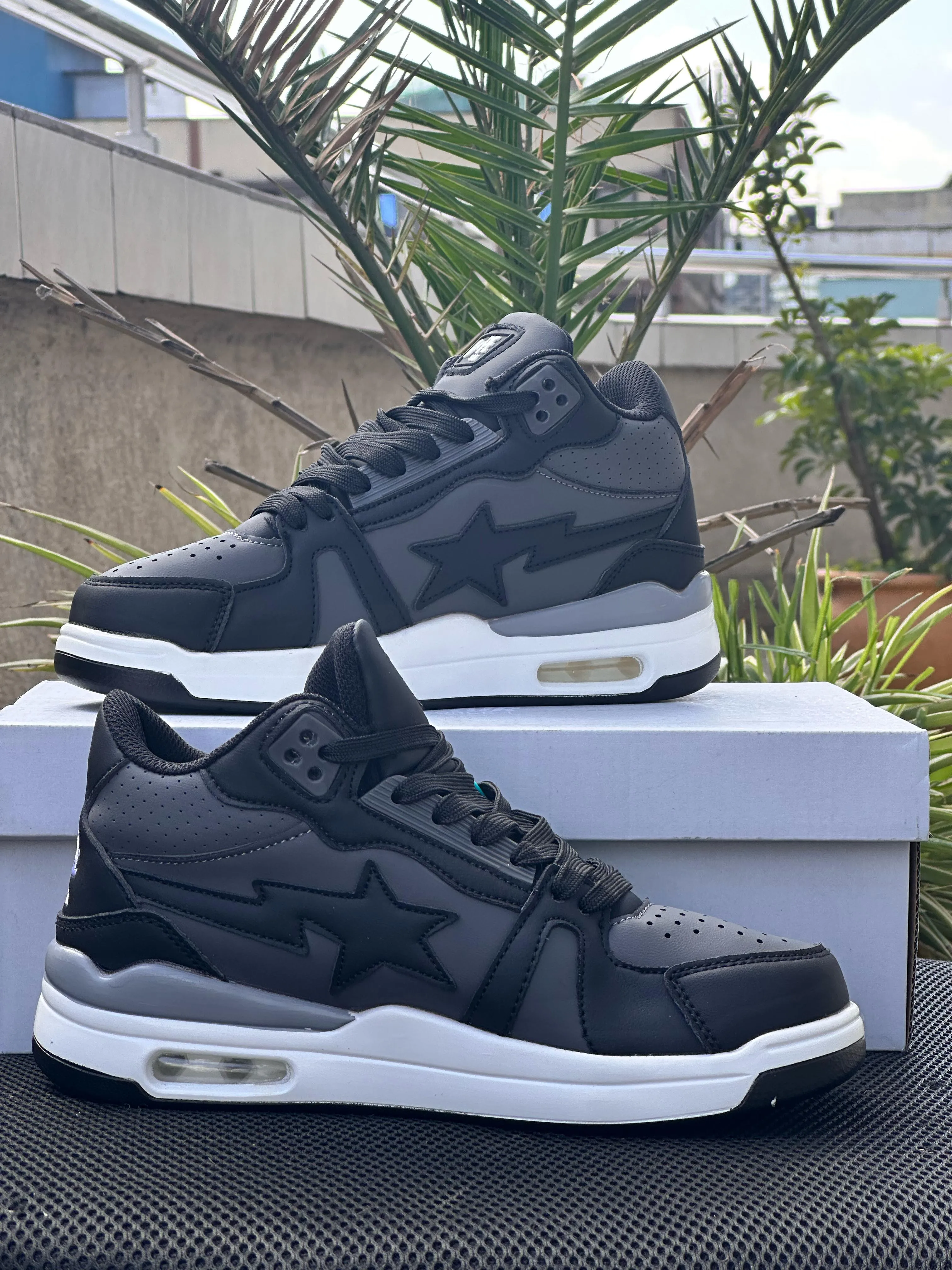 Sneakers For Walking Bape sta High Cut - Black grey