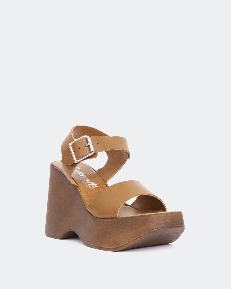 Kendall Tan Leather Walker Sandals