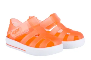 Igor S10171 Girl's and Boy's Star Sandal - Naranja Ladies Walking