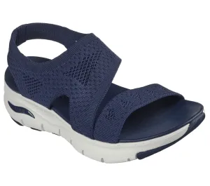 ARCH FIT - BRIGHTEST DAY - NAVY Flat Style Of Shoe With A Strap Across The Instep