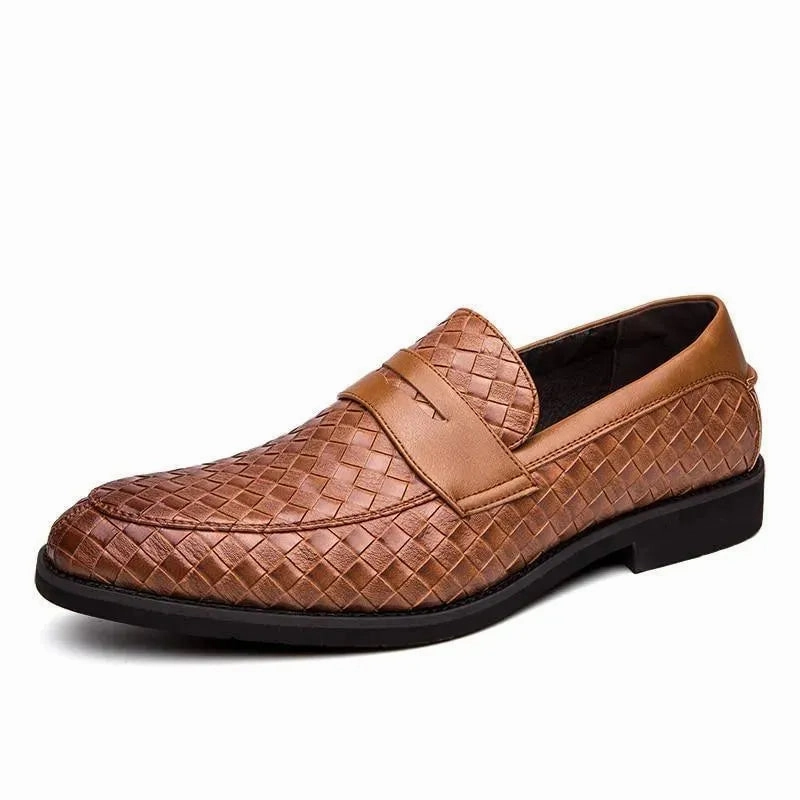 Stories Loafers Weaved Penny Loafer Shoes For Men