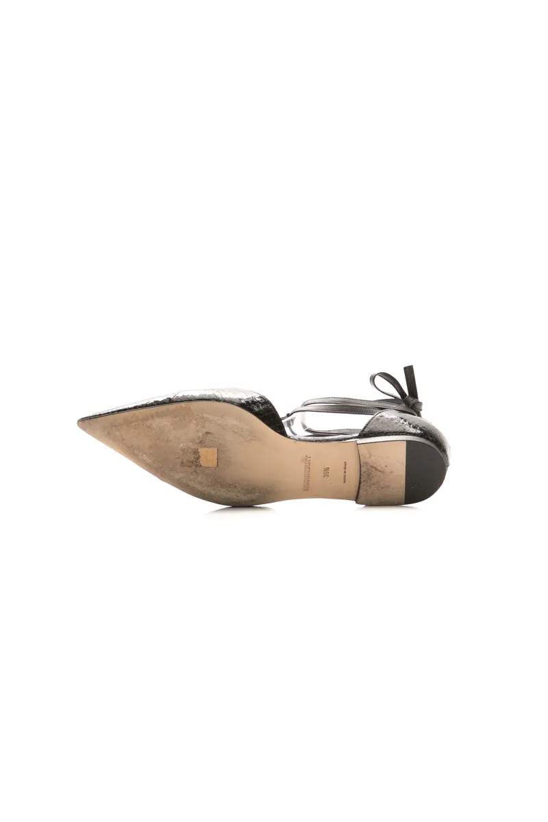 Wellton Snake Ballerina Flats - Size 39.5 Flat Dance Shoes