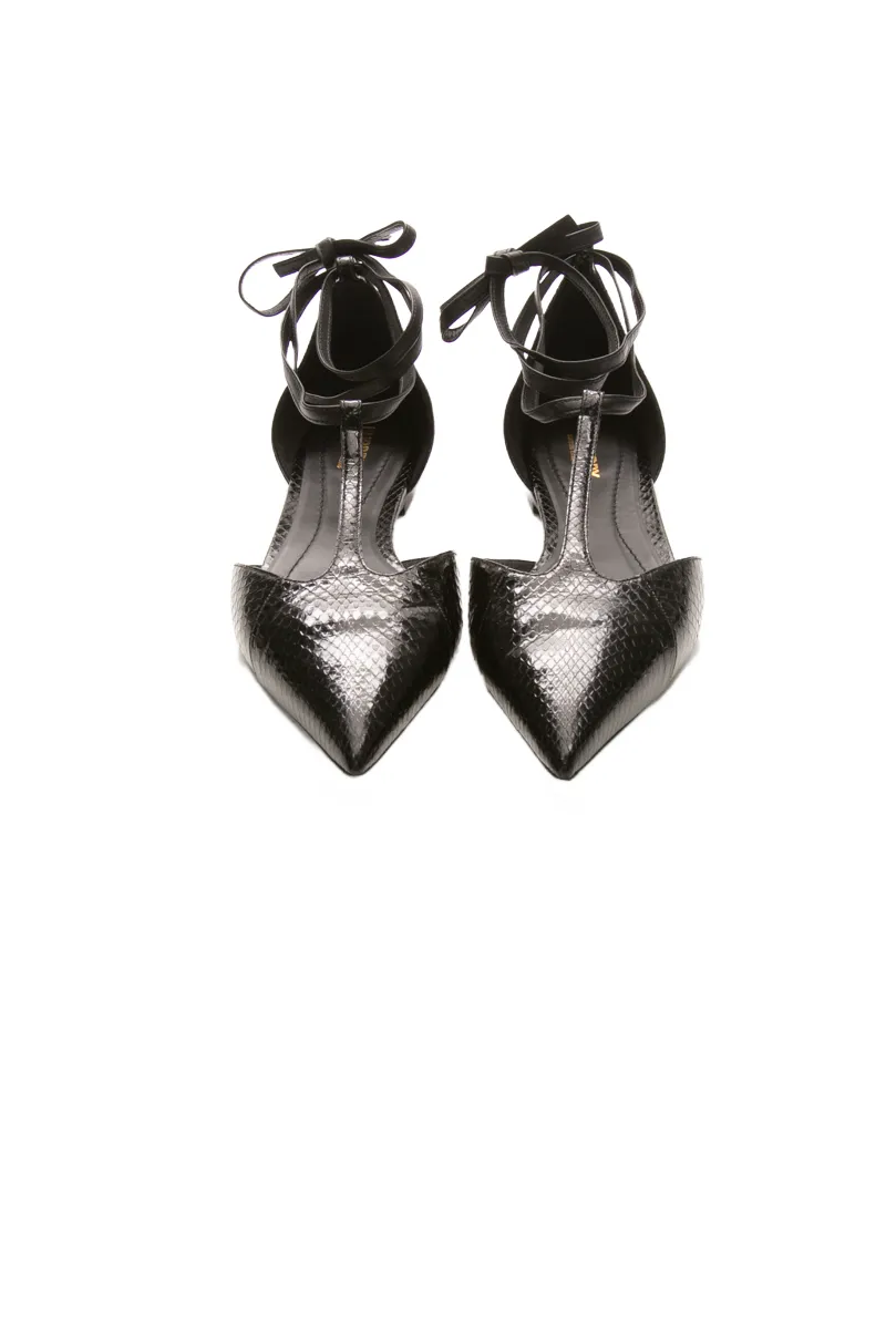 Wellton Snake Ballerina Flats - Size 39.5 Comfortable Shoes For Wedding