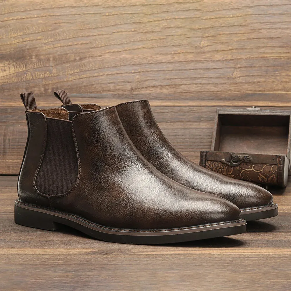 West Louis Brand Designer Comfortable Leather Chelsea Boots