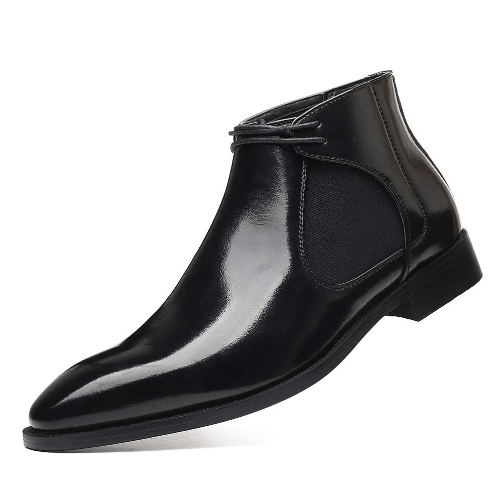 West Louis Business Elegant Leather Pointed Chukka Shoes