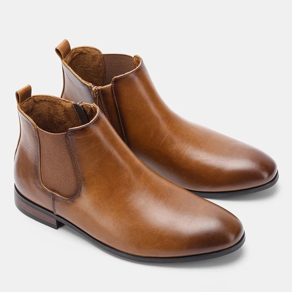 West Louis Business-Men Dress Style Leather Ankle Chelsea Boots