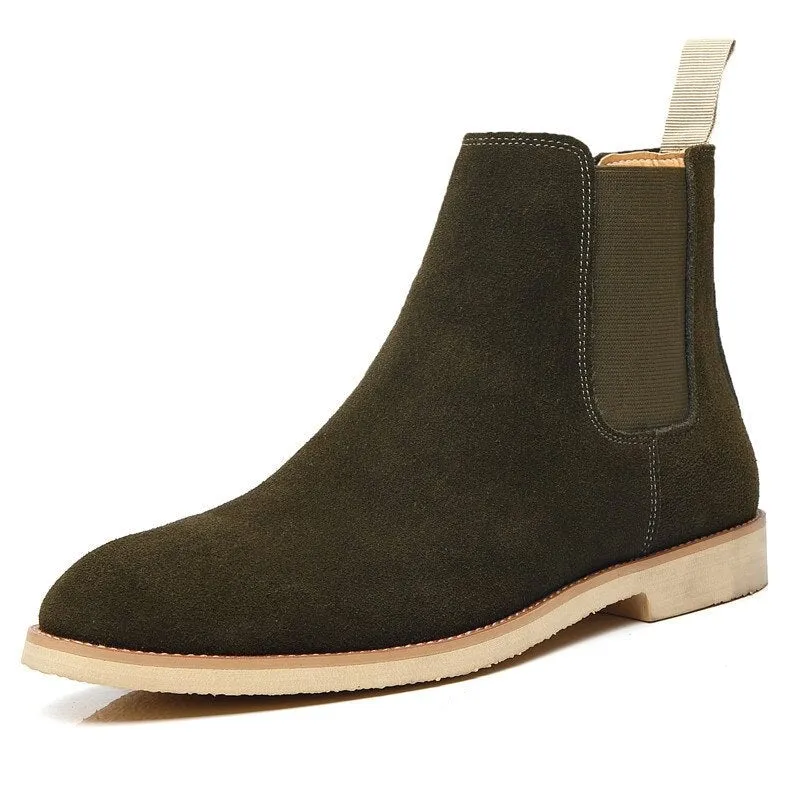 West Louis Classic Cow Suede Leather Chelsea Boots 