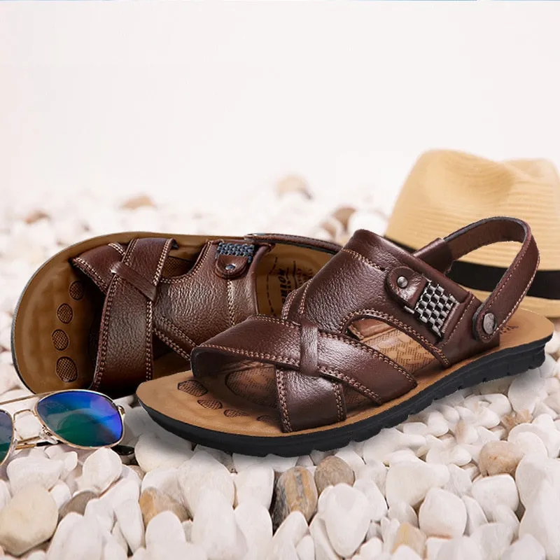 West Louis Comfortable Leather Soft Sandals Hotel Sandals Ocho Rios