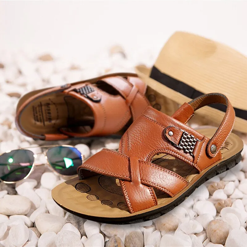 Plantar Sandals West Louis Comfortable Leather Soft Sandals