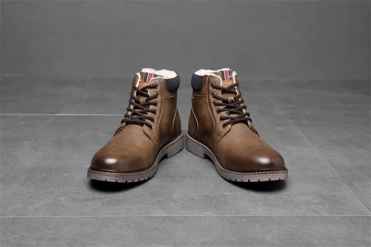 West Louis Designer Handmade Faux Fur Leather Winter Boots