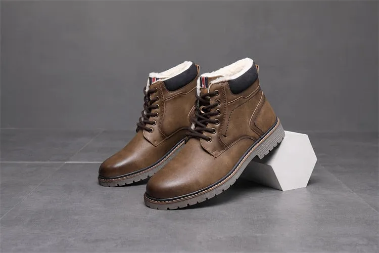 West Louis Designer Handmade Faux Fur Leather Winter Boots