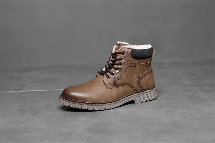 West Louis Designer Handmade Faux Fur Leather Winter Boots