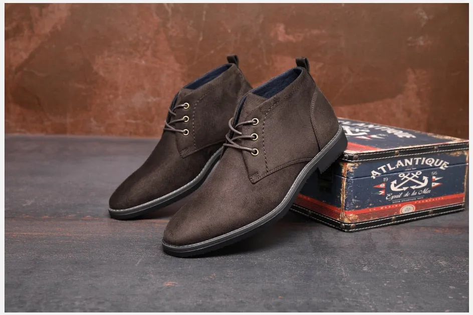 West Louis Designer Handmade Suede Elegant Chukka Boots