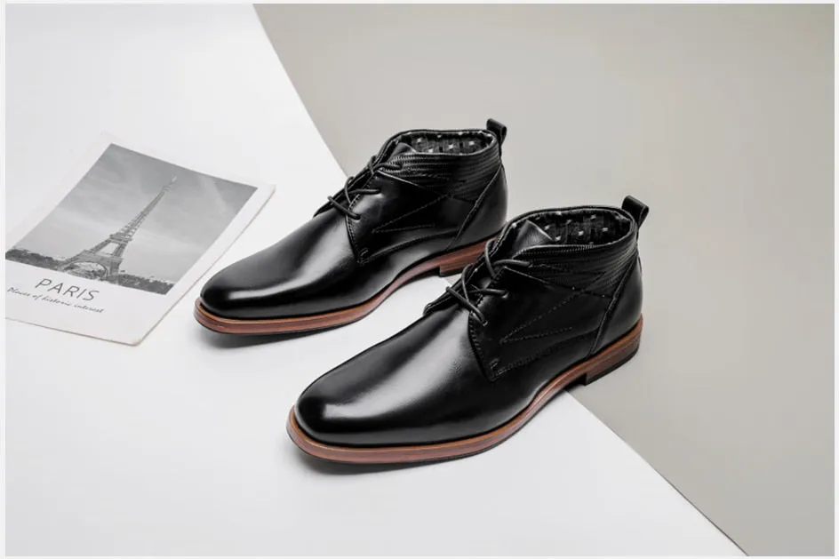 West Louis Designer Leather Business Casual Ankle Boots