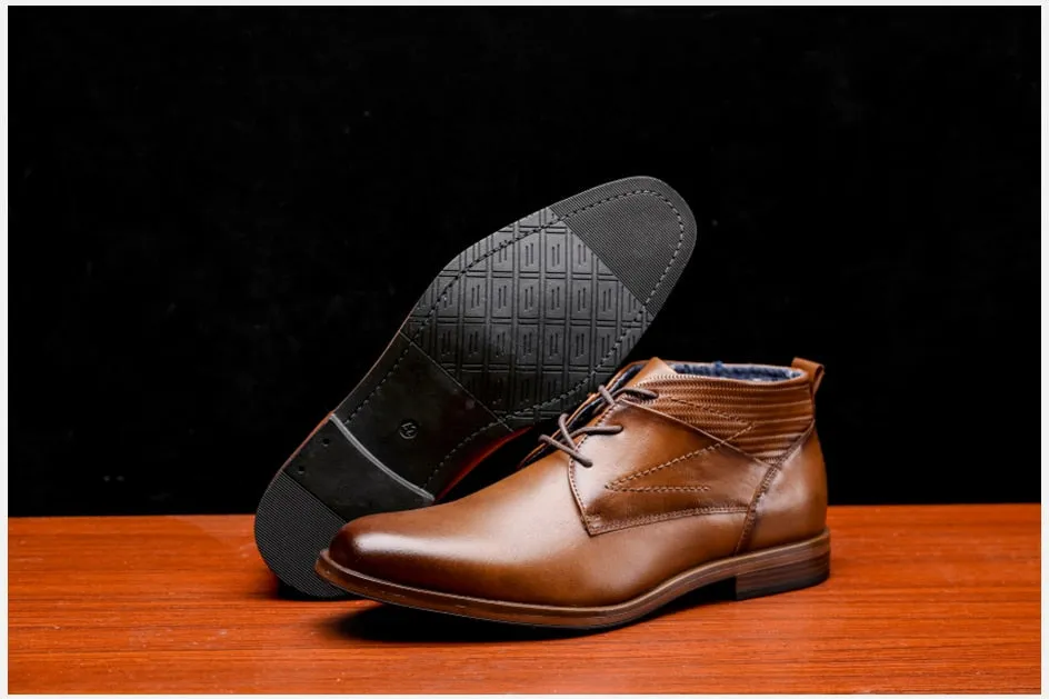 West Louis Designer Leather Business Casual Ankle Boots