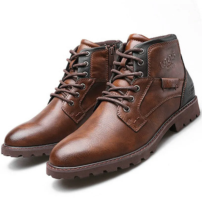 West Louis Designer Leather Outdoor Ankle Boots