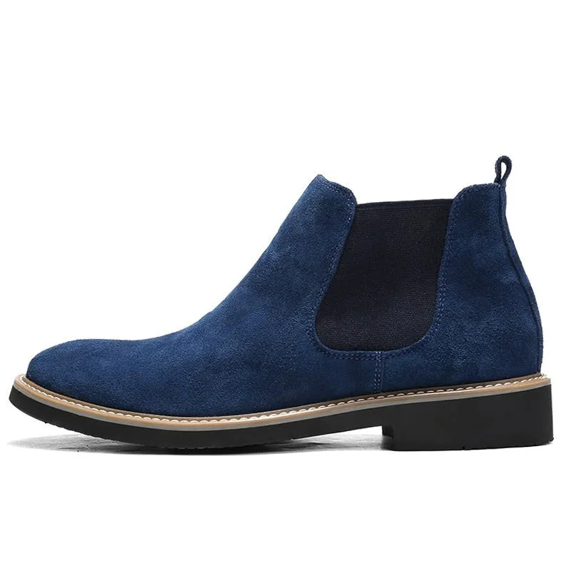West Louis Designer Pointed Toe Suede Chelsea Boots