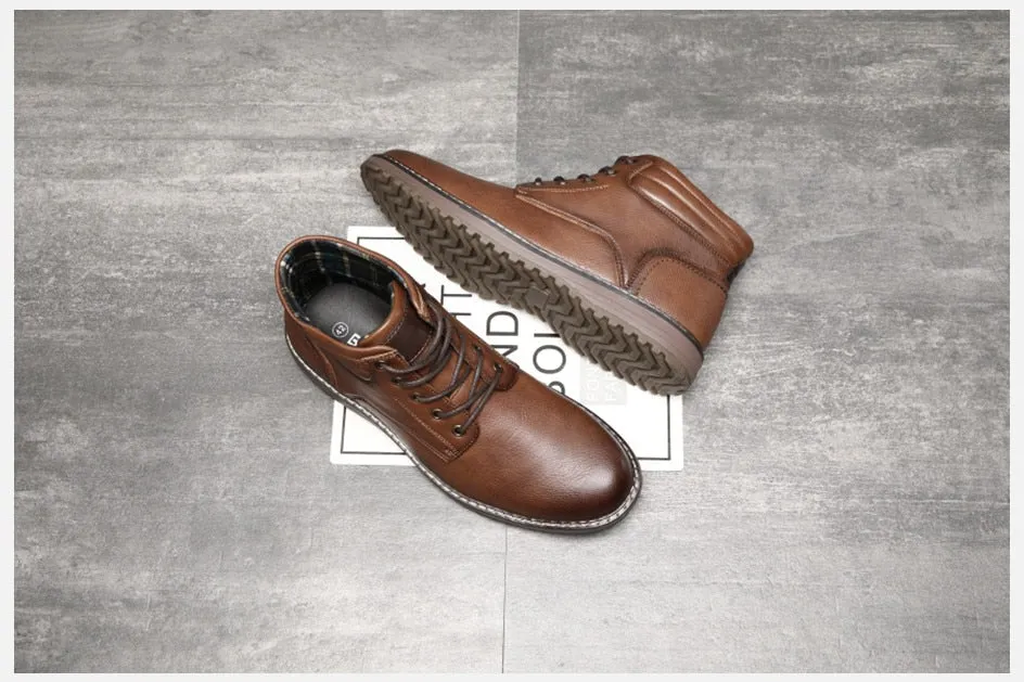 West Louis Luxury Handmade Leather Office Ankle Boots