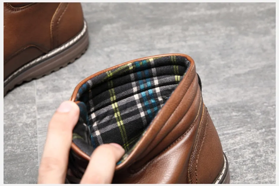 West Louis Luxury Handmade Leather Office Ankle Boots