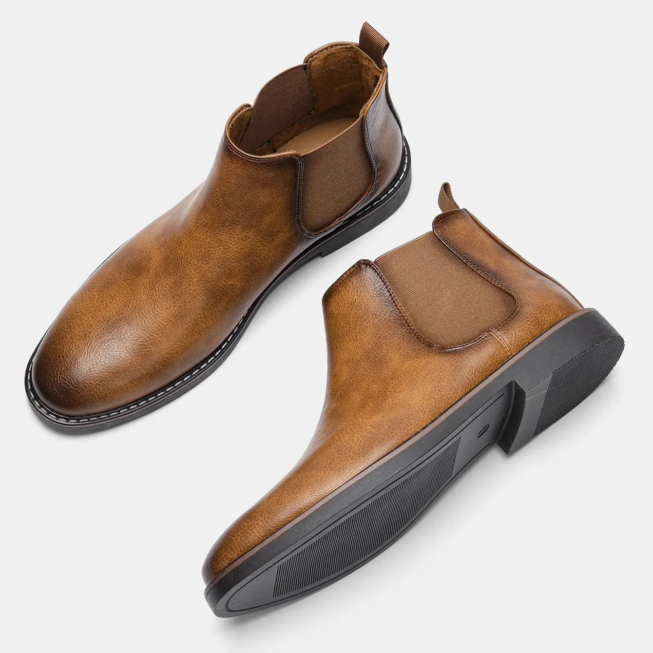 West Louis Men Retro Leather Brand Chelsea Boots