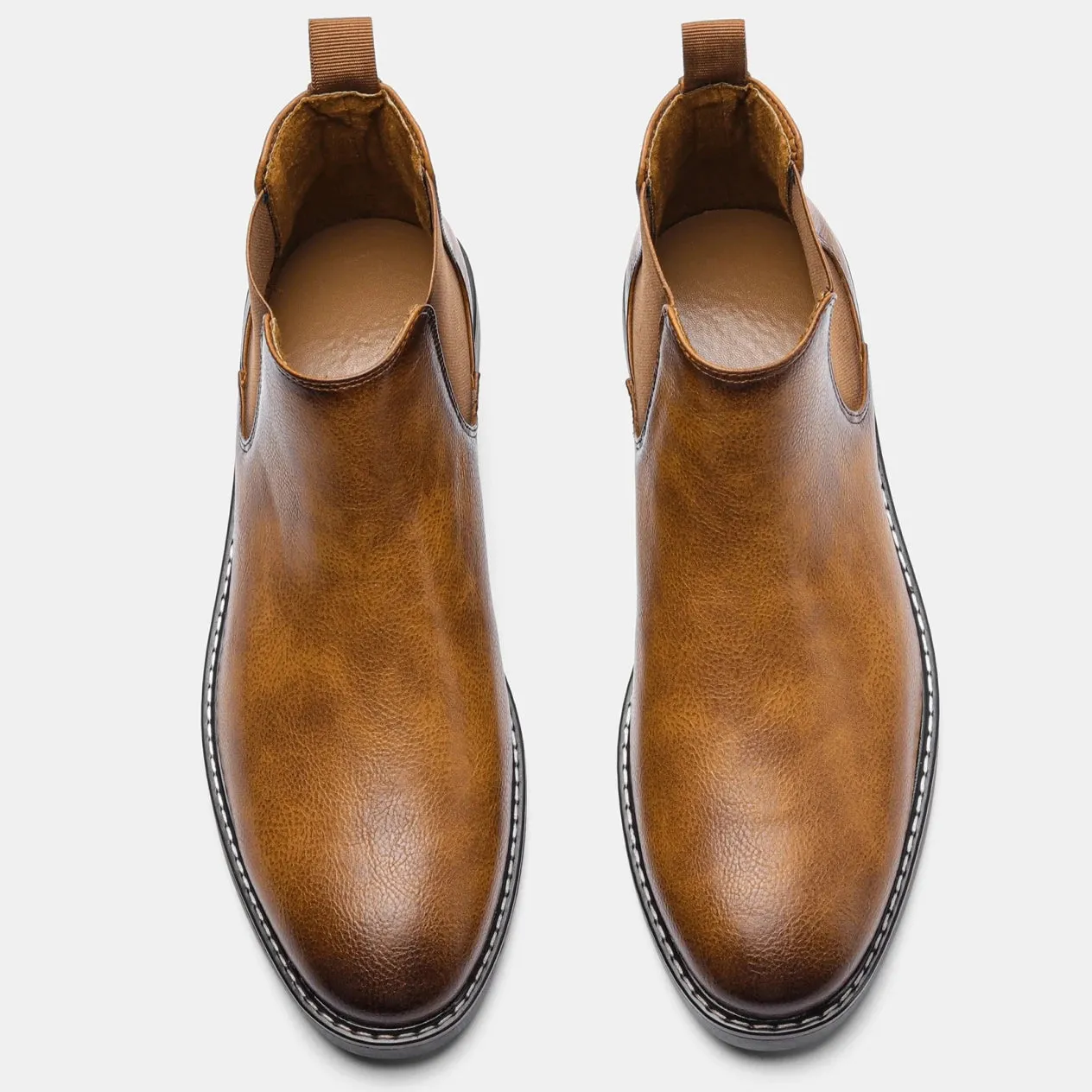 West Louis Men Retro Leather Brand Chelsea Boots