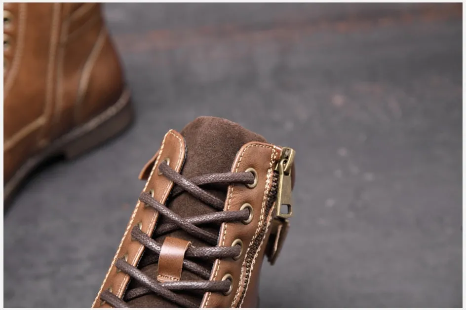 West Louis Vintage Business Dress Leather Boots