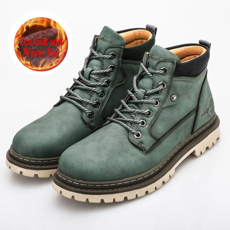 West Louis Warm Fur Snow Outdoor Leather Boots