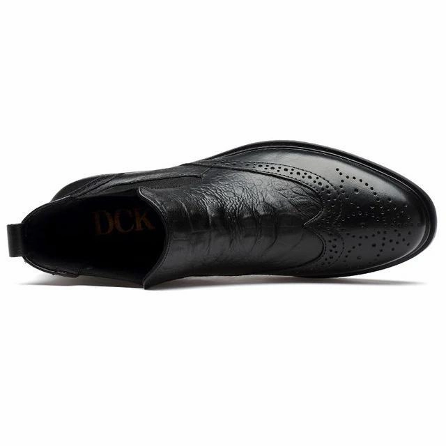 West Louis Alligator Design Chelsea Boots