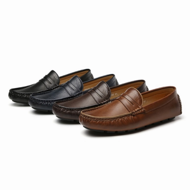 West Louis Autumn Casual Leather Moccasins Lotto Loafers