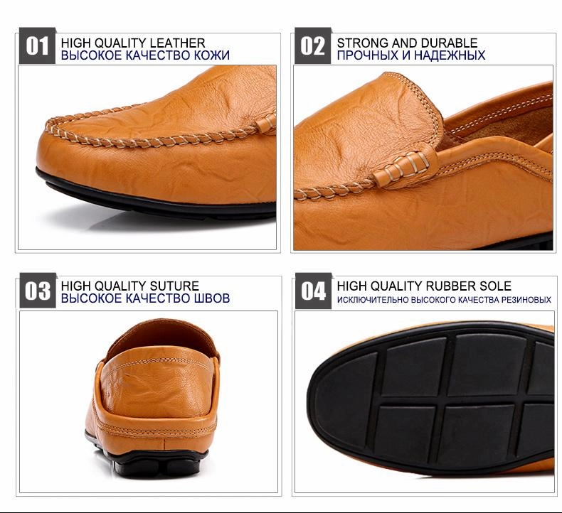 West Louis Autumn Leather Flats Moccasins