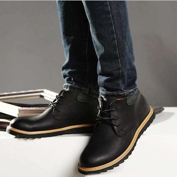 West Louis Classic Vintage Desert Genuine Leather Boots