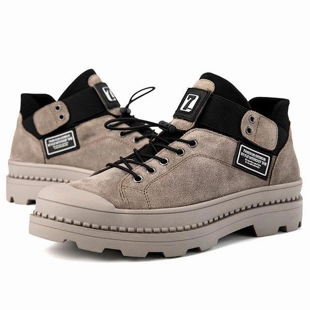 West Louis Design Ankle Suede Leather Boots