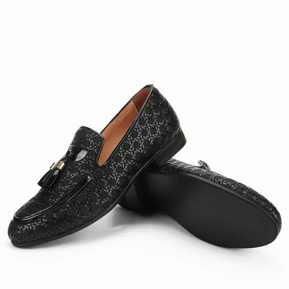 West Louis Elegant Braid Leather Loafers