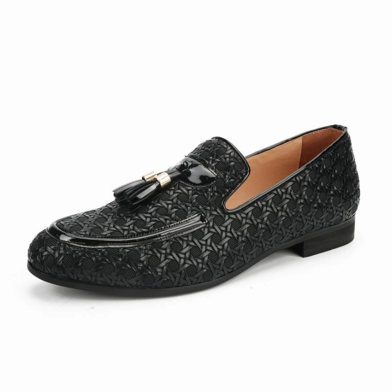 West Louis Elegant Braid Leather Loafers