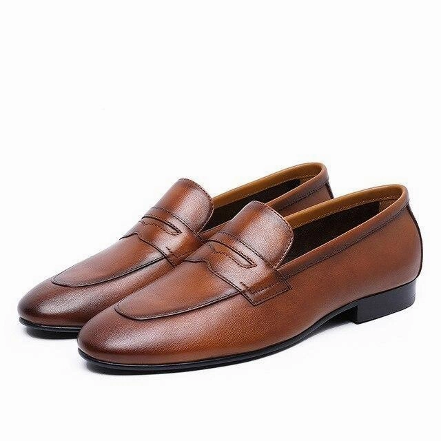 Narrow Width Loafers West Louis Genuine Leather Fashion Leader Loafers