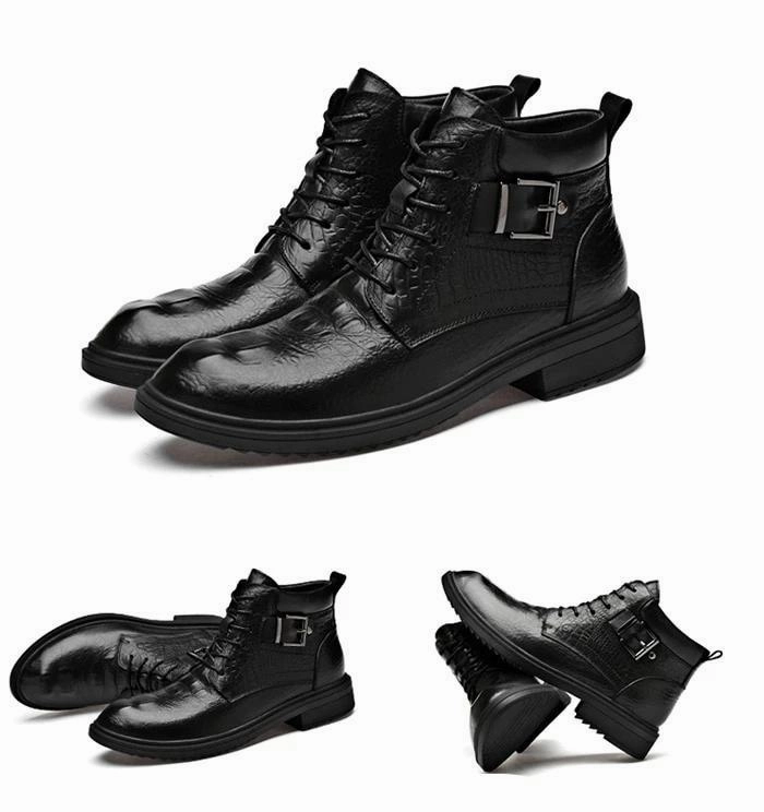 West Louis Hand Made Leather Alligator Boots With Buckle